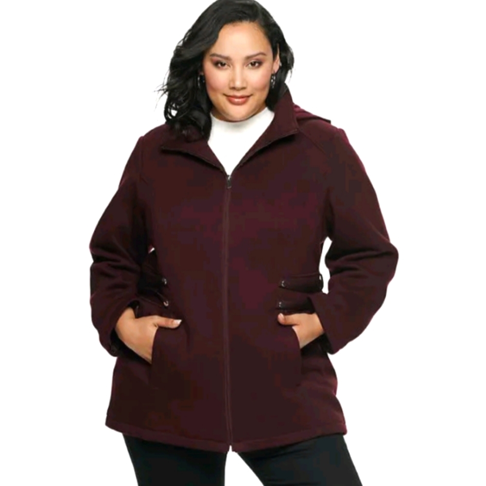 D.E.T.A.I.L.S Women's Lined Jacket Peacoat Full Zip - Size L
